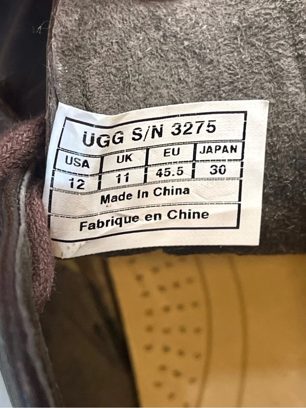 UGG  Leighton Leather Chukka Boots in brown leather Size 12